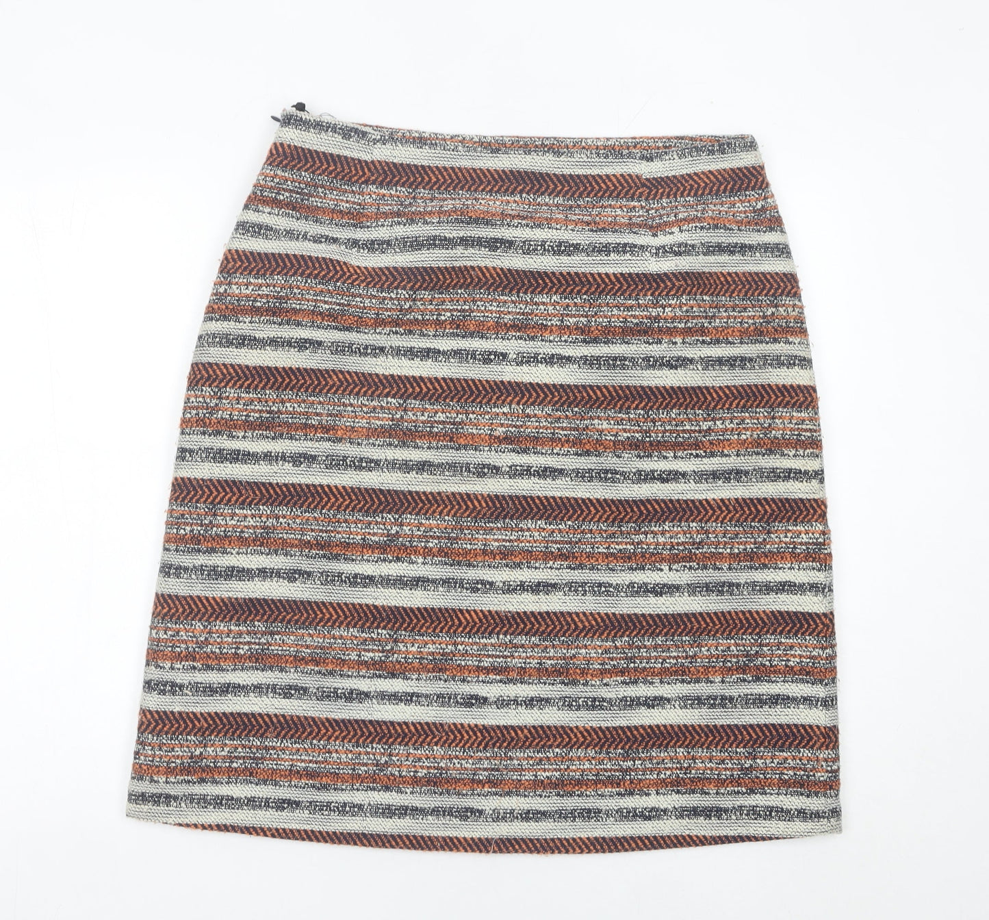 Bonmarché Women’s Multicoloured Striped Knee Length Pencil Skirt Size 14