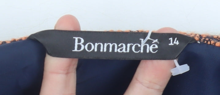 Bonmarché Women’s Multicoloured Striped Knee Length Pencil Skirt Size 14