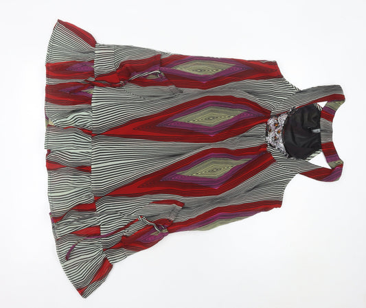 Evie Women’s Multicoloured Geometric Shift Dress Size 10