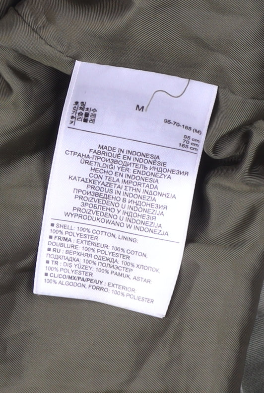 Mens UK Size M Gap Green Parka Coat