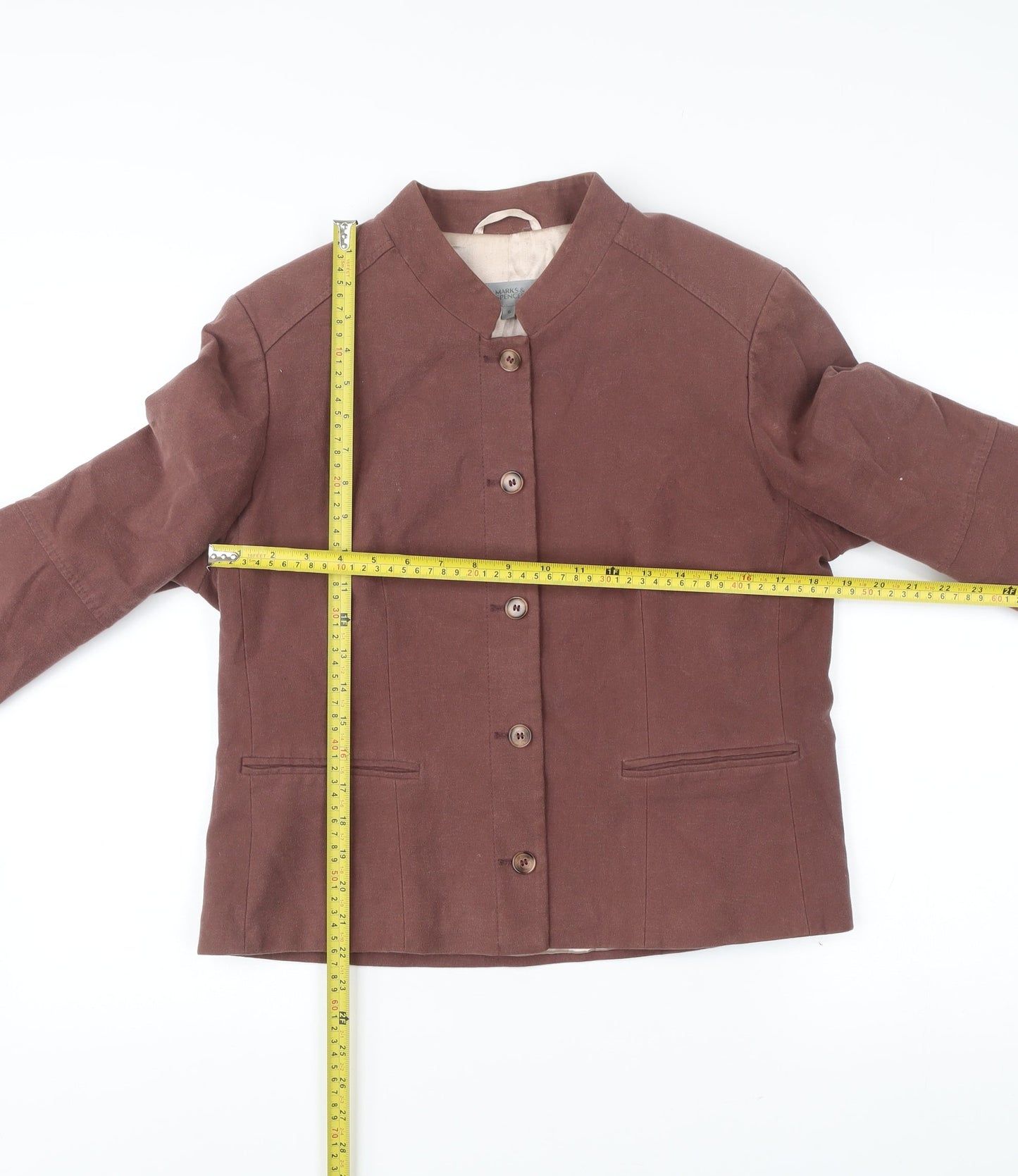 Womens UK Size 16 Marks and Spencer Brown Basic Jacket