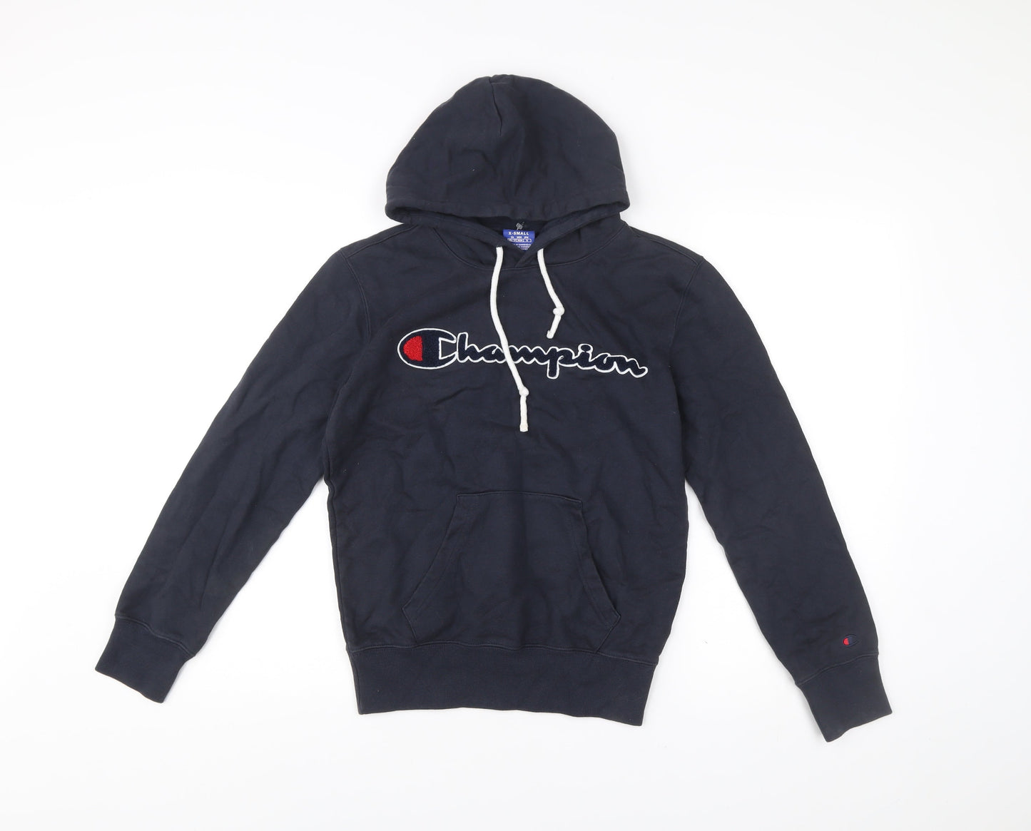 Mens UK Size XS Champion Blue Pullover Hoodie