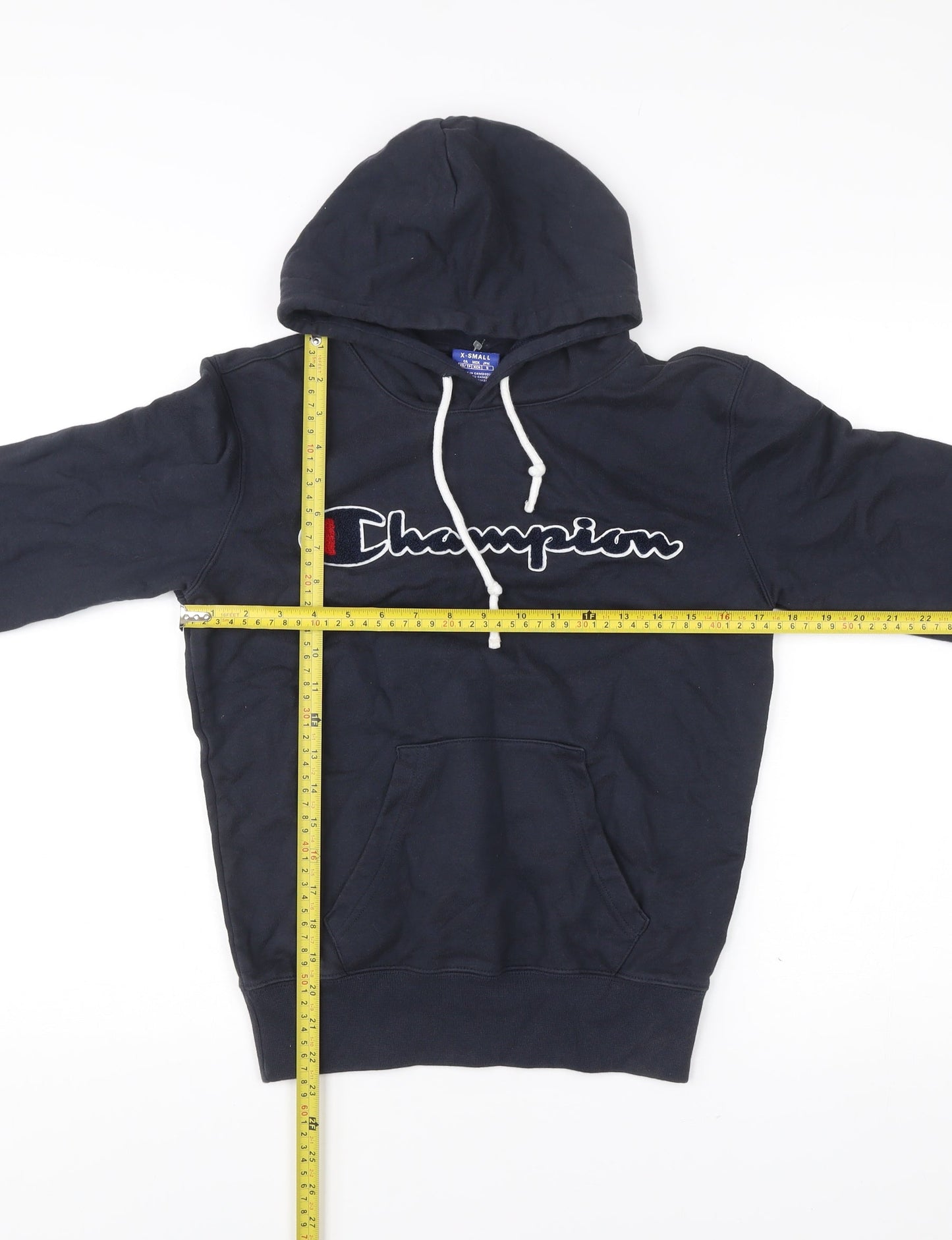 Mens UK Size XS Champion Blue Pullover Hoodie