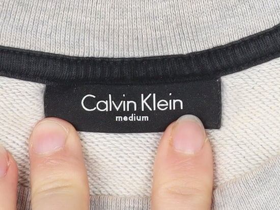 Mens UK Size M Calvin Klein Grey Pullover Sweatshirt
