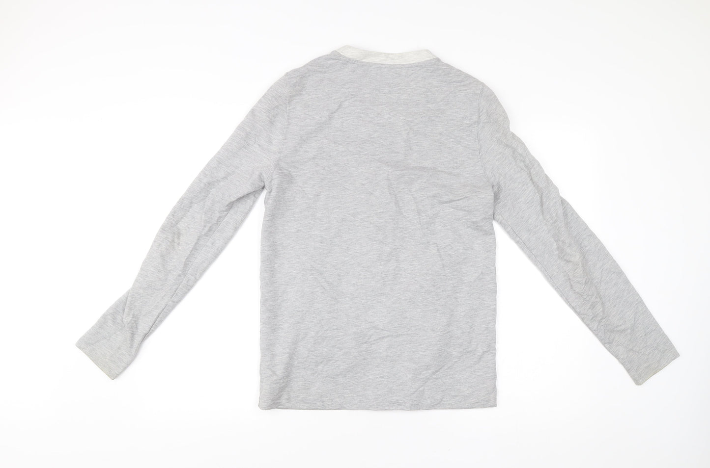 ASOS Men’s Grey Cotton Cardigan S V-Neck Button Casual Workwear