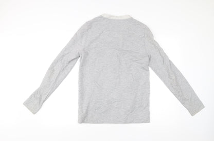 ASOS Men’s Grey Cotton Cardigan S V-Neck Button Casual Workwear