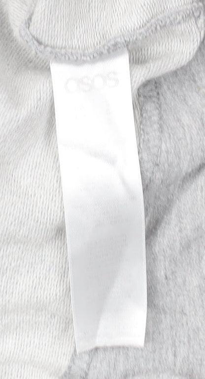 ASOS Men’s Grey Cotton Cardigan S V-Neck Button Casual Workwear