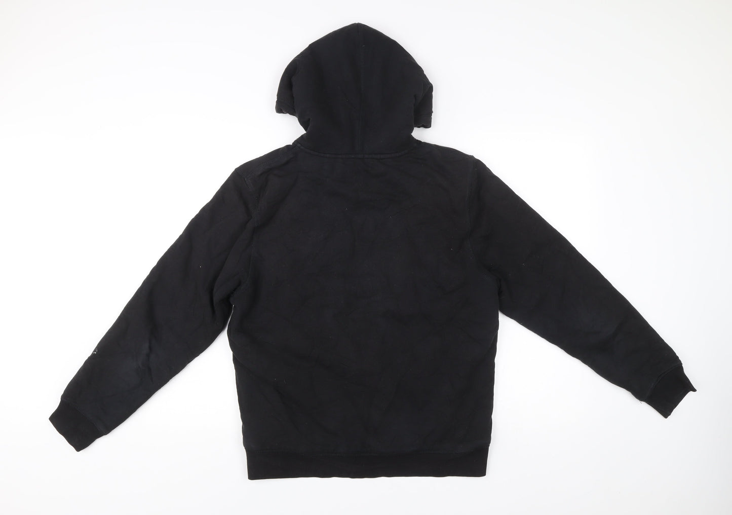 James & Nicholson Men’s Black Full Zip Hoodie Size S Fleece Lined