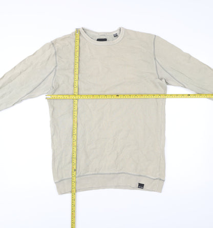 Mens UK Size M ONLY & SONS Beige Pullover Sweatshirt