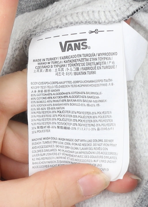 Vans Mens Grey XL 1/4 Zip Sweatshirt Mock Neck Long Sleeve