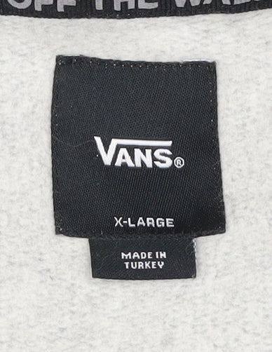 Vans Mens Grey XL 1/4 Zip Sweatshirt Mock Neck Long Sleeve