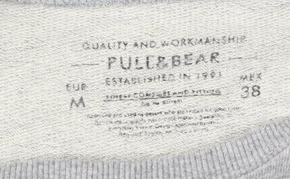 Mens UK Size M Pull&Bear Grey Pullover Sweatshirt