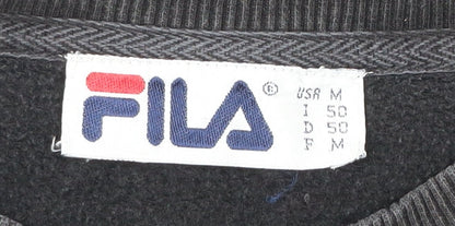 Mens UK Size M FILA Black Pullover Sweatshirt