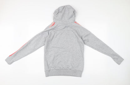 Lonsdale Teens Grey Pullover Hoodie Size 8 Logo Sportswear