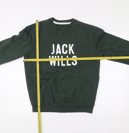 Mens UK Size S Jack Wills Green Pullover Sweatshirt