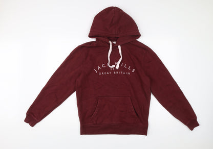 Mens UK Size S Jack Wills Red Pullover Hoodie