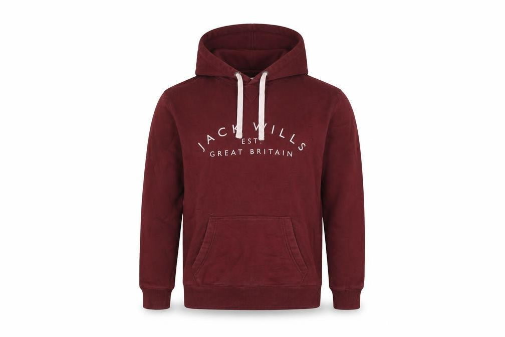 Mens UK Size S Jack Wills Red Pullover Hoodie
