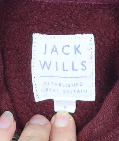 Mens UK Size S Jack Wills Red Pullover Hoodie