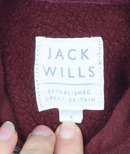 Mens UK Size S Jack Wills Red Pullover Hoodie