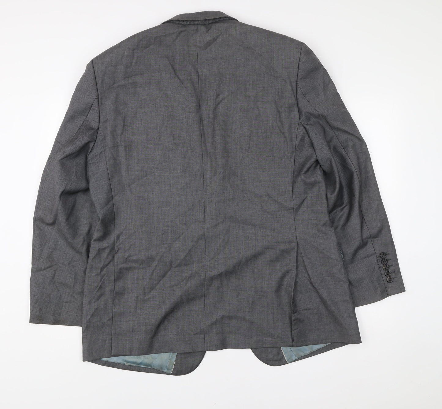 Impressions Men's Grey Wool Blazer Jacket 44/M Notch Lapel