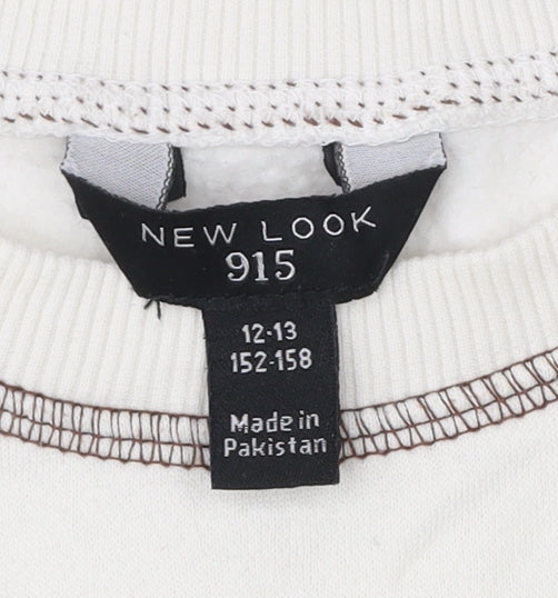New Look Girls White Arizona Sweatshirt Age 12-13 Graphic Pullover