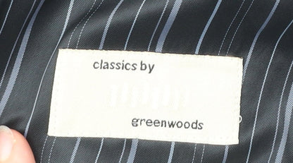 Greenwoods Men’s Black Blazer 44 Regular Fit Two-Button Jacket