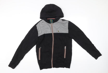 Luke Sport Men’s Black Grey Full Zip Hoodie Size S Cotton
