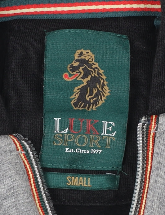 Luke Sport Men’s Black Grey Full Zip Hoodie Size S Cotton