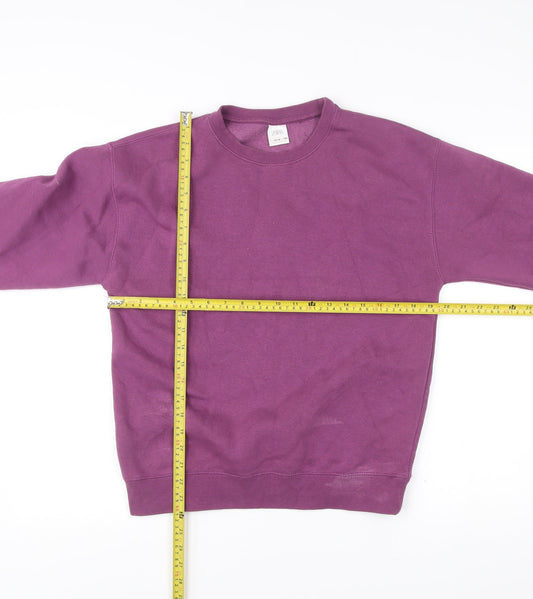 Zara Girls Purple Cotton Blend Long Sleeve Crew Neck Sweatshirt 13-14Y