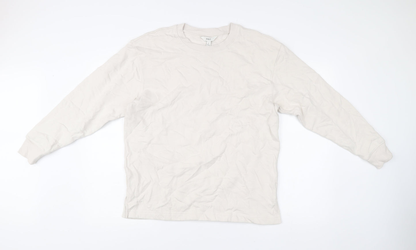 Mens UK Size M Marks and Spencer Ivory Pullover Sweatshirt