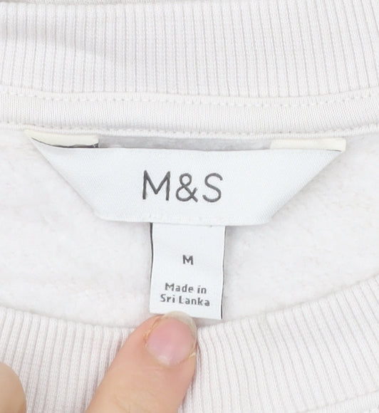 Mens UK Size M Marks and Spencer Ivory Pullover Sweatshirt