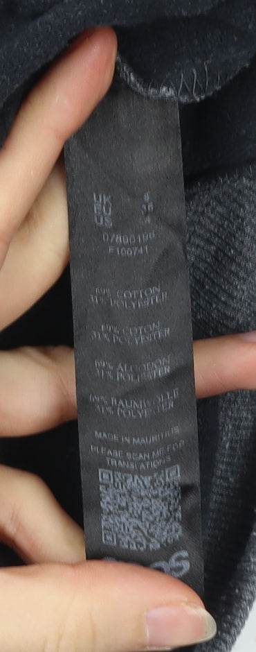 Womens UK Size 8 ASOS Grey Full Zip Hoodie
