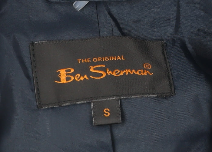 Ben Sherman Women Blue Striped Blazer Jacket Size S Smart Casual