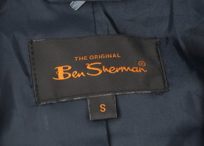 Ben Sherman Women Blue Striped Blazer Jacket Size S Smart Casual