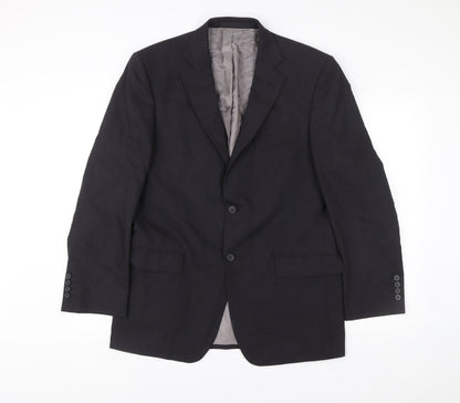 Marks and Spencer Mens Charcoal Grey Wool Suit Jacket 40in Chest Regular Fit