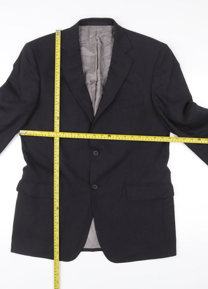 Marks and Spencer Mens Charcoal Grey Wool Suit Jacket 40in Chest Regular Fit