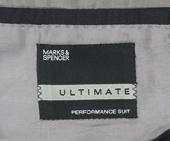 Marks and Spencer Mens Charcoal Grey Wool Suit Jacket 40in Chest Regular Fit