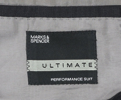 Marks and Spencer Mens Charcoal Grey Wool Suit Jacket 40in Chest Regular Fit