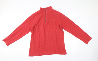 Mens UK Size M Gap Red 1/4 Zip Sweatshirt