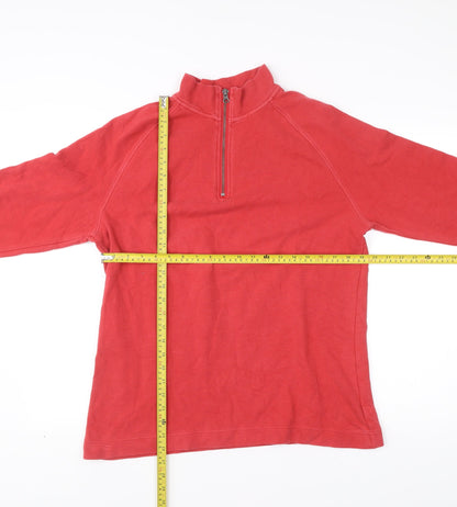 Mens UK Size M Gap Red 1/4 Zip Sweatshirt