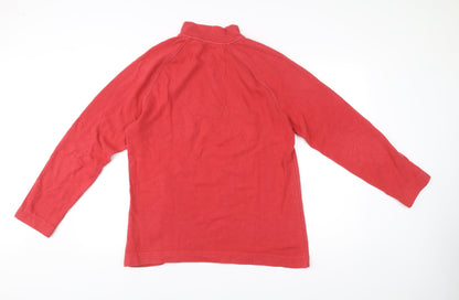 Mens UK Size M Gap Red 1/4 Zip Sweatshirt