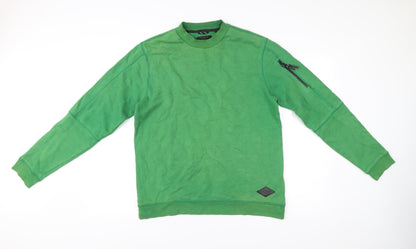 Ted Baker Mens Green Sweatshirt M Pullover Crew Neck Long Sleeve