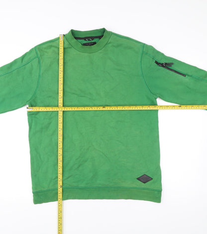 Ted Baker Mens Green Sweatshirt M Pullover Crew Neck Long Sleeve