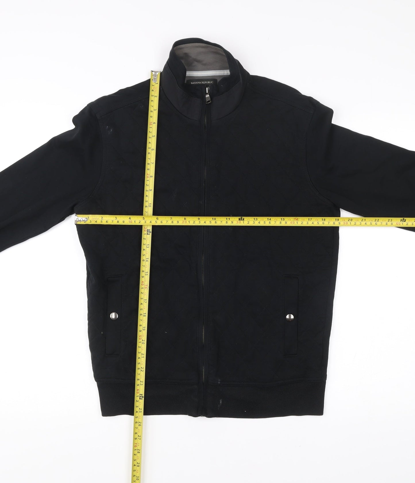 Mens UK Size S Banana Republic Black Quilted Basic Jacket