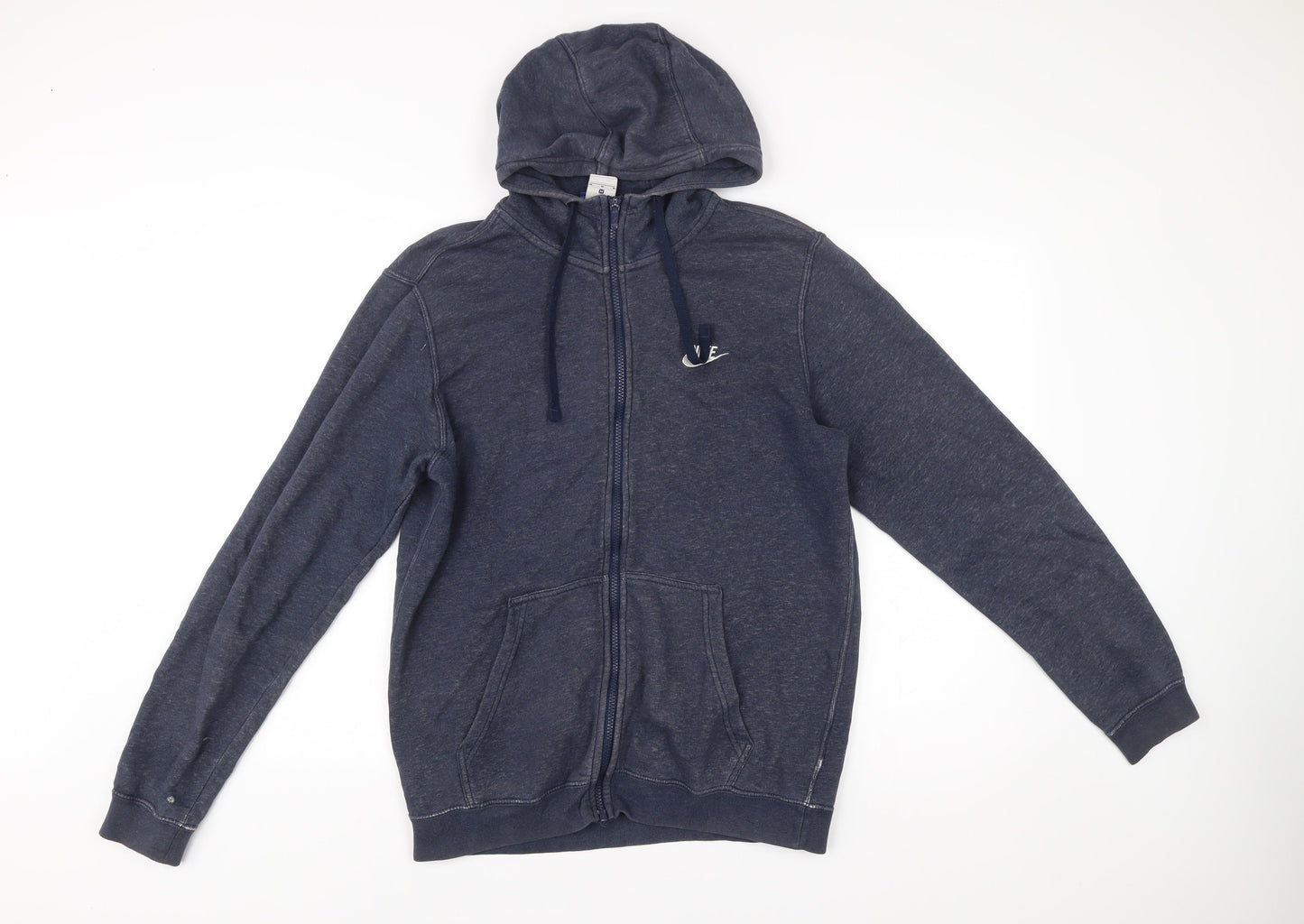 Mens UK Size M Nike Blue Full Zip Hoodie