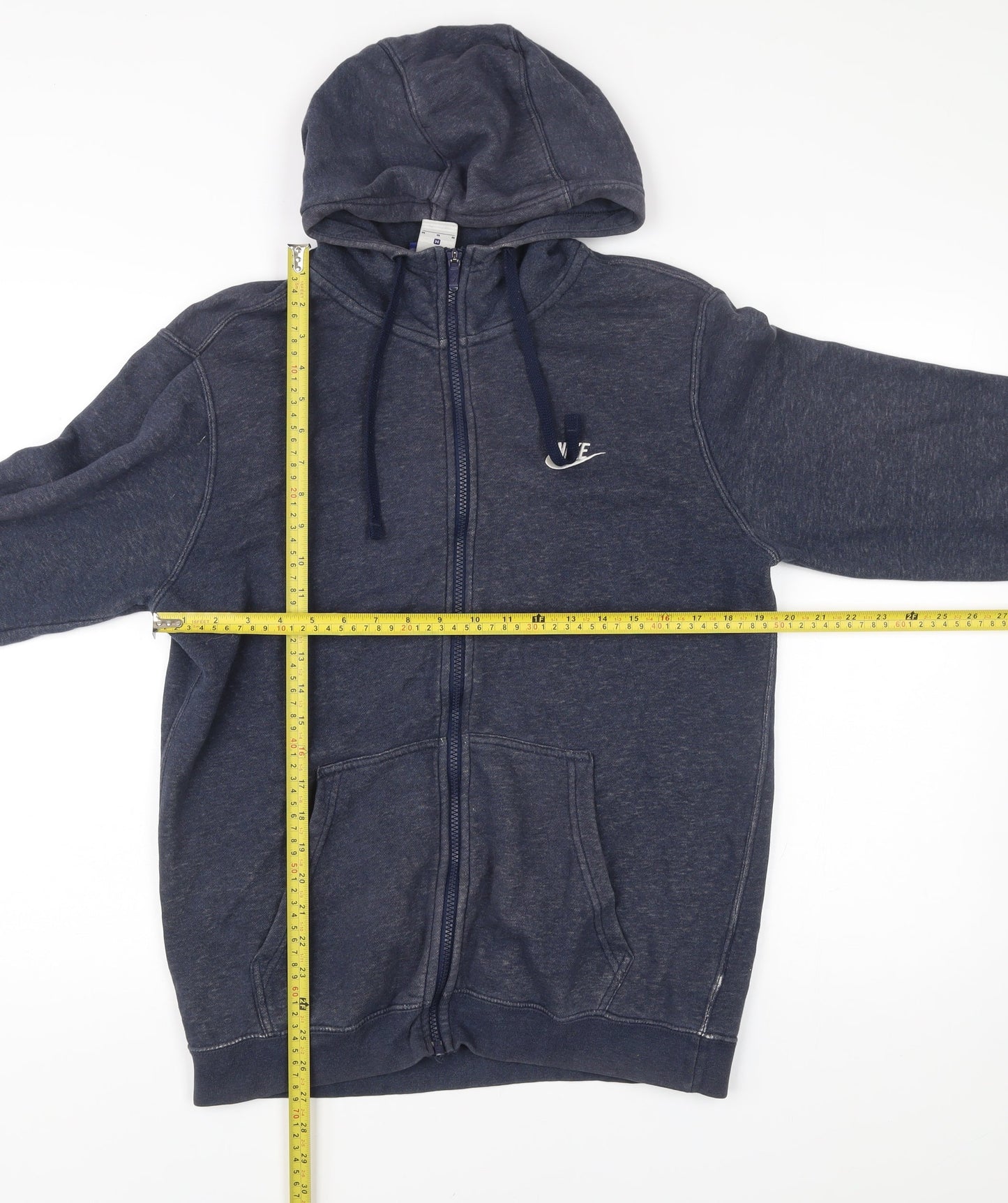 Mens UK Size M Nike Blue Full Zip Hoodie