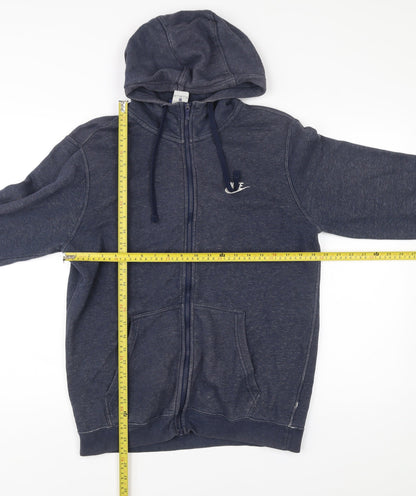 Mens UK Size M Nike Blue Full Zip Hoodie