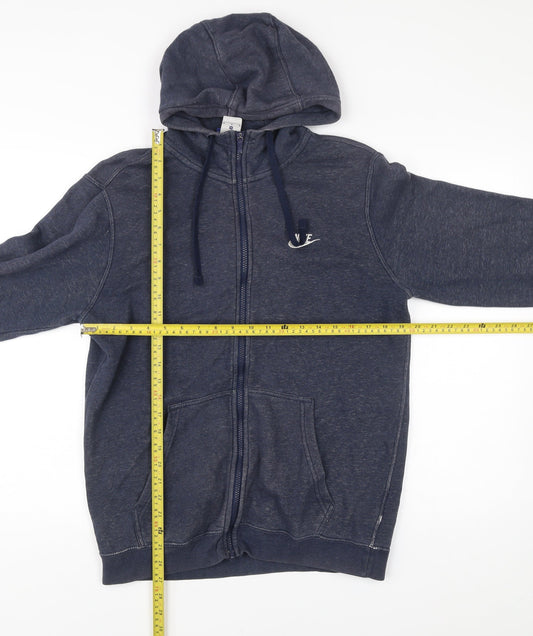 Mens UK Size M Nike Blue Full Zip Hoodie