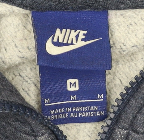 Mens UK Size M Nike Blue Full Zip Hoodie