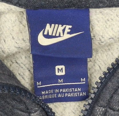 Mens UK Size M Nike Blue Full Zip Hoodie